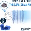 imageEssential Values 12 Pack Dryer Filter Replacement  Compatible with Better Vent Indoor Dryer Vent 60 Dryer Loads Total12 Pack