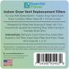 imageEssential Values 12 Pack Dryer Filter Replacement  Compatible with Better Vent Indoor Dryer Vent 60 Dryer Loads Total18 Pack