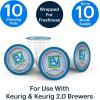imageEssential Values Compatible with Keurig Descaling Solution Rinse Pods 10Pack  Descaler for Coffee Machines Pot Kit  Coffee Maker Cleaner Filter Pods10 Count Pack of 1
