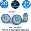 imageEssential Values Compatible with Keurig Descaling Solution Rinse Pods 10Pack  Descaler for Coffee Machines Pot Kit  Coffee Maker Cleaner Filter Pods2 packs