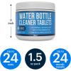imageEssential Values Water Bottle Cleaner  Water Bottle Cleaning Tablets ampamp Reservoir Bladder Cleaner Tabs 24 Tablets  Tumbler Dispenser Hydration Pack Washer  Manufactured in USA1 Count Pack of 24