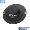 imageKitchen Sink Stopper for Garbage Disposals STPSS 338quot Inches  Stainless Steel Sink Plug Replacement Rubber Seal for Drain Sizes 35quot  Compatible wInsinkerator Kohler Garbage Disposal CoverSingle Pack  Black