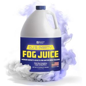 imageESSENTIAL VALUES Fog Machine Fluid 128 FL OZ  1 Gal Fog Juice LongLasting Medium Density Liquid for Water Based Foggers Perfect for 400 Watt to 1500 Machines Outdoor or Indoor Made in USA1 Gal  Medium Density