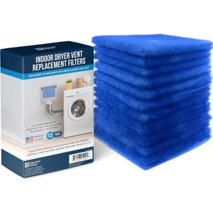 imageEssential Values 12 Pack Dryer Filter Replacement  Compatible with Better Vent Indoor Dryer Vent 60 Dryer Loads Total12 Pack