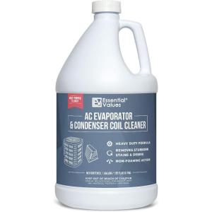 imageEssential Values Coil Cleaner for AC Unit Gallon  AC Coil Cleaner That is Non Foam Formula for Condenser Coils  Heavy Duty Professional Grade ampamp For Commercial ampamp Residential Air Conditioner