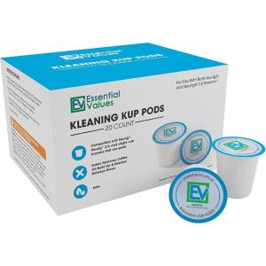 imageEssential Values Compatible with Keurig Descaling Solution Rinse Pods 10Pack  Descaler for Coffee Machines Pot Kit  Coffee Maker Cleaner Filter Pods2 packs