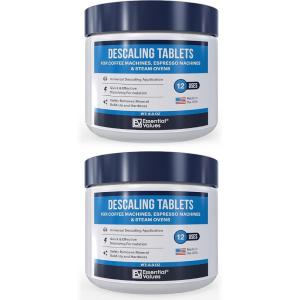 imageEssential Values Descaling Tablets 12 CountUp to 12 Uses for Jura Miele Bosch Tassimo Espresso Machines and Miele Steam Ovens 1 Pack24 Count Pack of 1