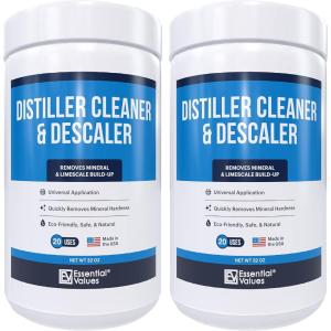 imageEssential Values Distiller Cleaner Descaler  2 LBS Water Distiller Cleaner  Citric Acid for Cleaning Powder for Distilling Machines Kettles  Remove Limescale ampamp Mineral Buildup32 Ounce Pack of 2
