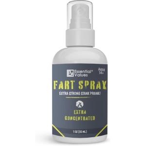 imageEssential Values Fart Spray for Pranks Extra Strong 1 fl oz  Extra Concentrated Formula  Perfect Gag Gift for All  Prank Friends Family ampamp Others if You Dare