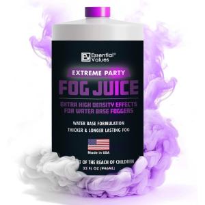 imageEssential Values Fog Machine Fluid  Extreme High Density Fog Juice 128 FL OZ  1 Gallon  WhiteOut Conditions for Water Based Foggers Designed for 700 Watts  Manufactured in USA32 fl oz  Extra High Density