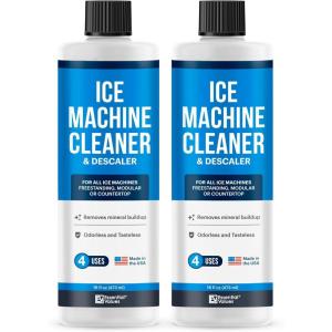 imageEssential Values Ice Machine Cleaner and Descaler Sanitizer  16 fl oz Descaler  Ice Maker Cleaner Solution Compatible with All Major Brands 2 pack  Fresh Ice Machine Cleaner