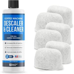 imageEssential Values Keurig Descaler ampamp BONUS 6 PACK Replacement Keurig Compatilble Filters Brewer Care Kit Universal Descaling Solution Decalcifier ampamp Coffee Maker Cleaner