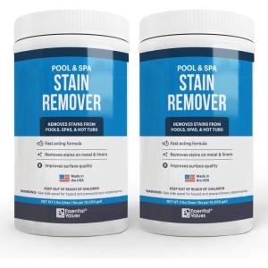 imageEssential Values Swimming Pool ampamp Spa Stain Remover 2 LBS  Compatible with Vinyl Liners Fiberglass ampamp Metals  Effective Formula Removes Rust ampamp Tough StainsDouble Pack