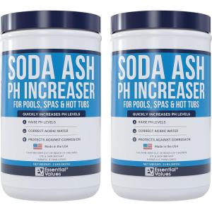 imagePH Increaser for Hot Tub Swimming Pools ampamp Spa 2 LBS  Soda Ash Powder to Get Level of Your PH Up  Fight Corrosion Correct Acidic Water Safely Made in USA2 Pack