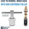 imageEssential Values 1225 Replacement Cartridge for Moen  Aftermarket Replacement Compatible with One Handle Kitchen and Bathroom Sink Faucets Slick Polished Finish  Fine Metal