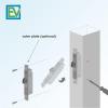 imageEssential Values Patio Door Handle Set Sliding Door Lock Handle  Latch Combo  2Handle White Diecast Replacement for Sliding Doors  31516 Hole Spacing for Mortise Style LocksLatch Lock