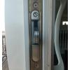 imageEssential Values Patio Door Handle Set Sliding Door Lock Handle  Latch Combo  2Handle White Diecast Replacement for Sliding Doors  31516 Hole Spacing for Mortise Style LocksLatch Lock