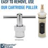imageEssential Values Replacement Compatible with Moen 1222 Replacement Cartridge  Aftermarket for OneHandle PosiTemp Faucets ampamp Moen Tub Shower  Durable Brass ampamp Plastic1