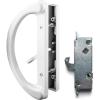 imageEssential Values Patio Door Handle Set Sliding Door Lock Handle  Latch Combo  2Handle White Diecast Replacement for Sliding Doors  31516 Hole Spacing for Mortise Style LocksHandle  Latch Combo