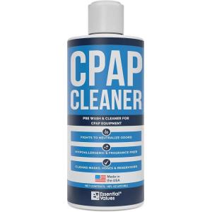 imageEssential Values CPAP Cleaner PreWash Safe ampamp ScentFree  16 Fl Oz  Hose CPAP Cleaning Kit Supplies with DyeFree Prewash Soap  Compatible with All C PAP Equipment ampamp Machines1 Count Pack of 1