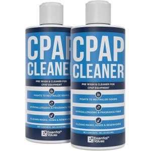 imageEssential Values CPAP Cleaner PreWash Safe ampamp ScentFree  16 Fl Oz  Hose CPAP Cleaning Kit Supplies with DyeFree Prewash Soap  Compatible with All C PAP Equipment ampamp Machines2 packs
