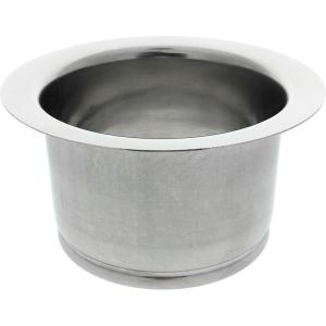 imageEssential Values Kitchen Extended Sink Flange Deep Polished Stainless Steel Flange for Insinkerator Garbage Disposals and Other Disposers That Use A 3 Bolt Mount and A Thicker SinkExtended Flange