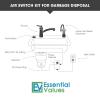 imageEssential Values  Garbage Disposal Air Switch Sink TopCounter Top Waste Disposal OnOff Switch For Garbage Disposals with No Wall Switch Access by Essential Values SatinBrushed Nickel  Single