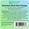 imageEssential Values Kitchen Sink Flange Stainless Steel Flange For Insinkerator Garbage Disposals And Other Disposers That Use A 3 Bolt Mount By Essential Values