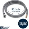 imagePullout Replacement Spray Hose for Moen Kitchen Faucets  159560 Beautiful Strong Nylon Finish  Sized Right at 55quot Inches Fits in Place of Moen 159560 Faucet Hose by Essential Values