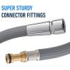 imagePullout Replacement Spray Hose for Moen Kitchen Faucets  159560 Beautiful Strong Nylon Finish  Sized Right at 55quot Inches Fits in Place of Moen 159560 Faucet Hose by Essential Values
