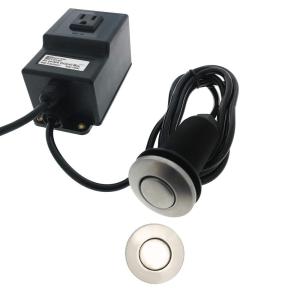 imageEssential Values  Garbage Disposal Air Switch Sink TopCounter Top Waste Disposal OnOff Switch For Garbage Disposals with No Wall Switch Access by Essential Values SatinBrushed Nickel  Single